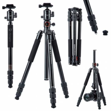 Fotopro X-go HR Chameleon E2 - statyw fotograficzny Alu z głowicą kulową